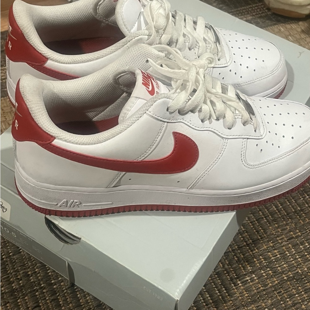 Nike Air White and Red Sneakers - Picture 8 of 8